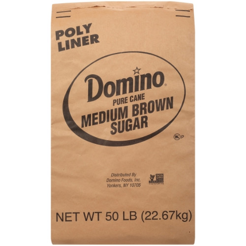 Domino Brown Medium Sugar, 50 Pound